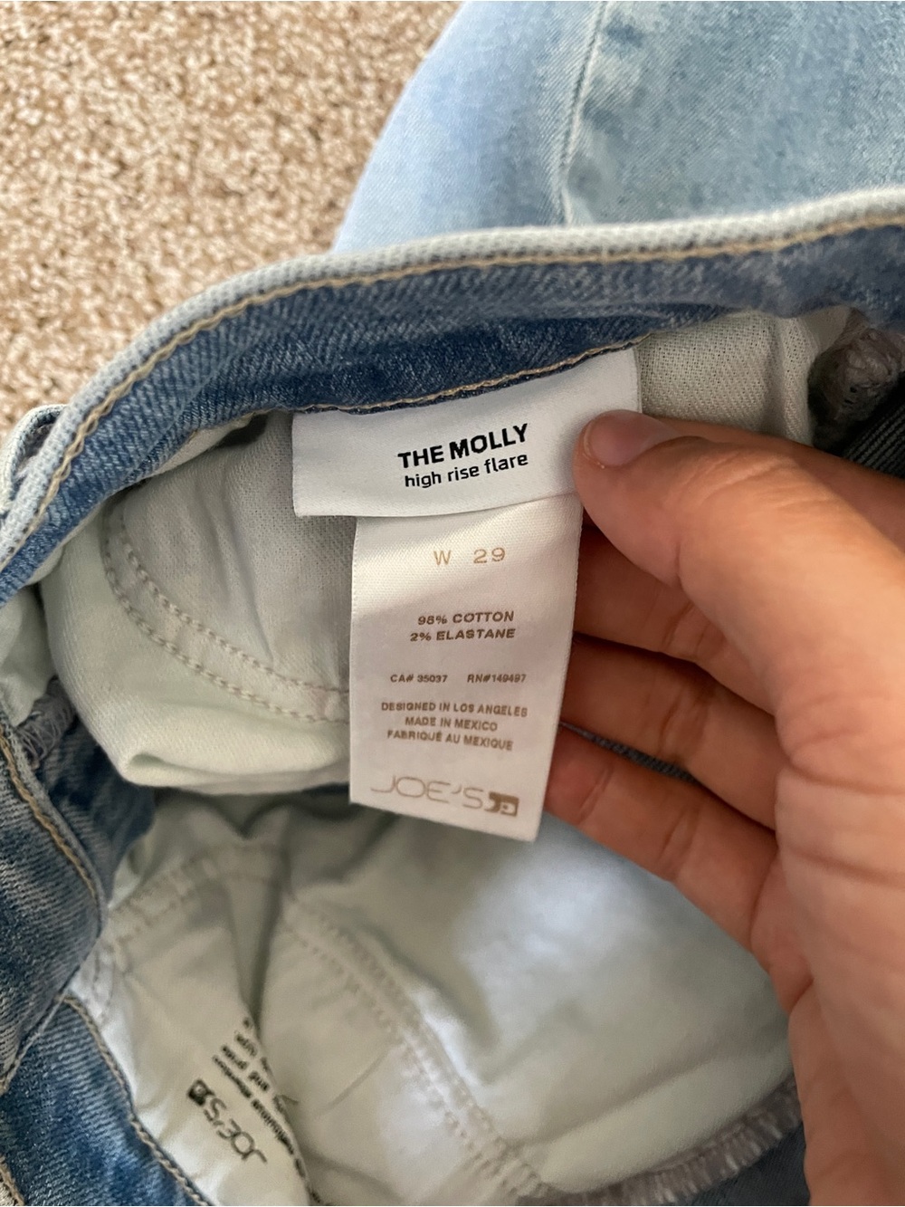Joe's Jeans The Molly High-Rise Flare Jeans in Light Blue Denim